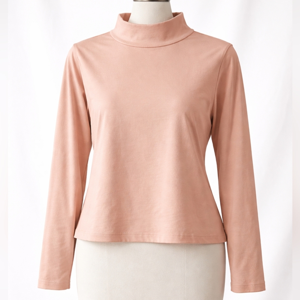 REI Co-op Peach Mock Neck Top | Zip Pocket | Missing Drawstring | Medium